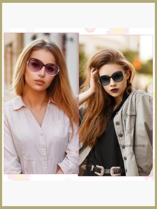 4 Pack Retro Cat Eye Oversized Sunglasses UV400 Protection Plastic main image 7
